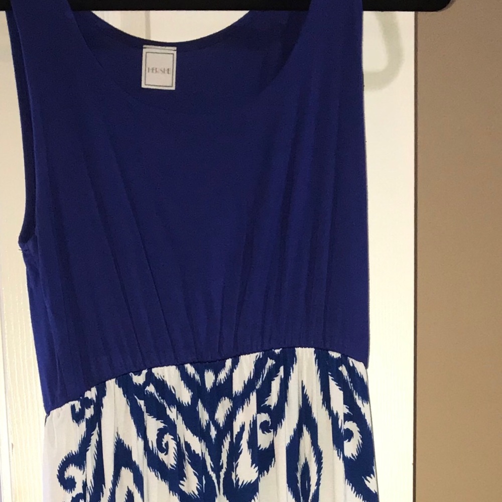 Blue & White Maxi Dress